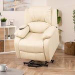 Northfield Dual Motor Massage Heat Riser Recliner Chair | Cream