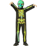 Neon Skeleton Glow In The Dark Costume | Age 10-12