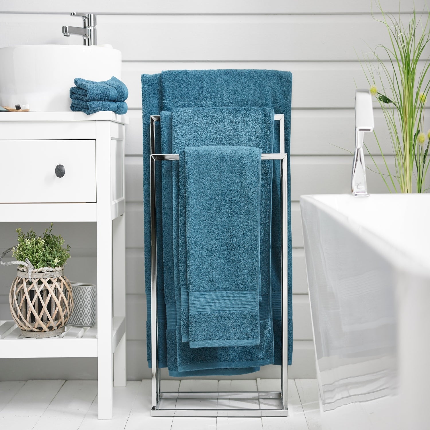 Bliss Pima Supersoft Ultra Absorbent Cotton Towels | Bath Sheet | Blue