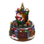 Christmas Xmas Santa Claus Music Box Ornament With Lights