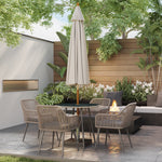 Rattan Dining Set, 4 Seater Rattan Garden Furniture