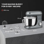 Electric Stand Mixer 4.5l Food Mixer With Dough Hook | Silver