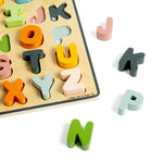 Wooden Uppercase Abc Puzzle, Educational Toys