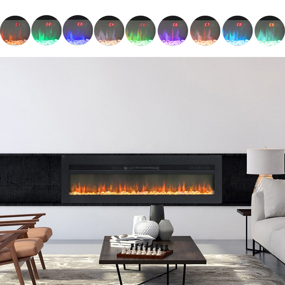 Wall Mounted Electric Fireplace With Remote Control