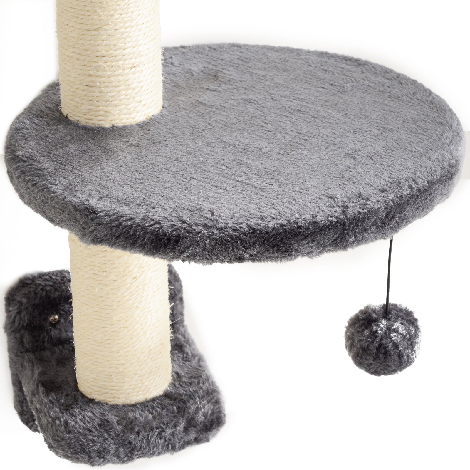 4-piece Cat Wall Furniture W/ Hammock, Ladder, Platforms - Dark Grey | Dark Grey