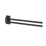 Double Towel Rail, Swivel, Easy To Install, Matt Black, Next Collection