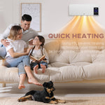 2000w Wall Mounted Ceramic Heater With Remote Control | One Size | White
