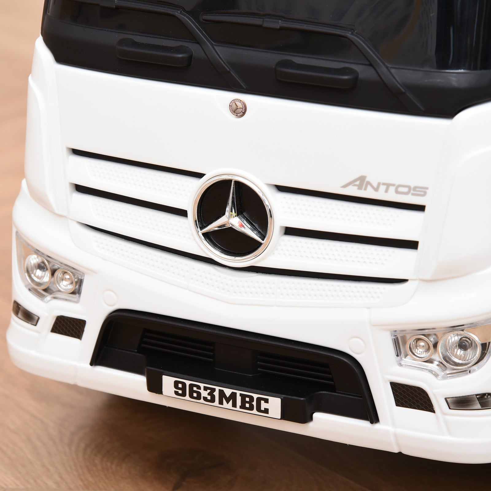 3-in-1 Ride On Car Kids Mercedes Truck Storage For 12 - 36 Months | White