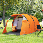 2-3 Person Tunnel Tent, 2000mm Waterproof, Orange