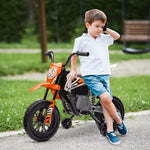 12v Kids Electric Motorbike W/ Twist Grip Throttle, Music | Orange