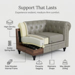 Chesterfield Scroll Arm Faux Leather Sofa 2 Seater | Grey