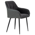Accent Chair W/ Foot Pads And Chenille Fabric Arm Chair | Black