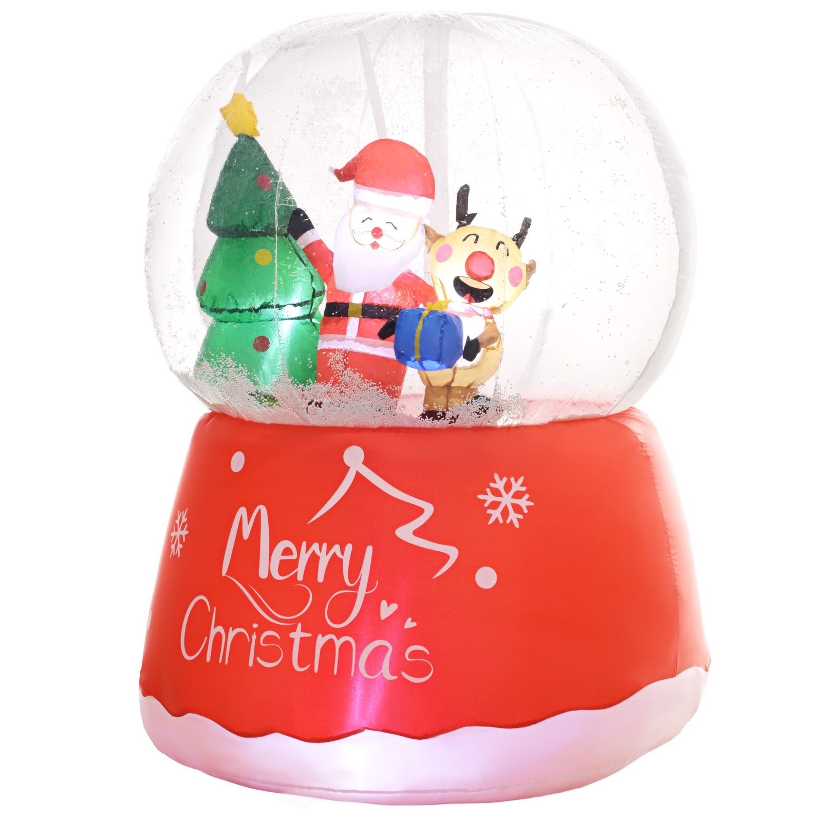 5.5ft Christmas Inflatable Crystal Ball With Led Lights