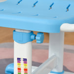 Kids Study Desk And Chair Set W/ Usb Lamp, Adjustable Height | Blue