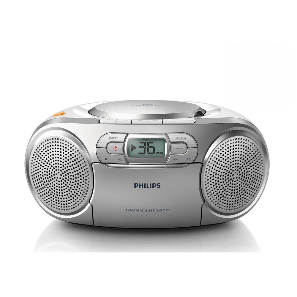 Az127 Portable Stereo Cd Radio Fm Cassette Player | Silver
