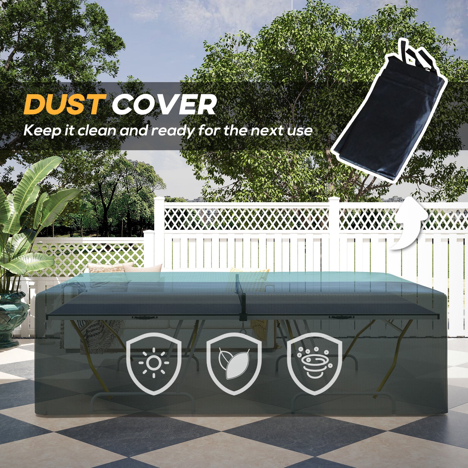 9ft Table Tennis Table With Cover | Blue