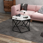 Modern Coffee Table, High Gloss Marble Effect