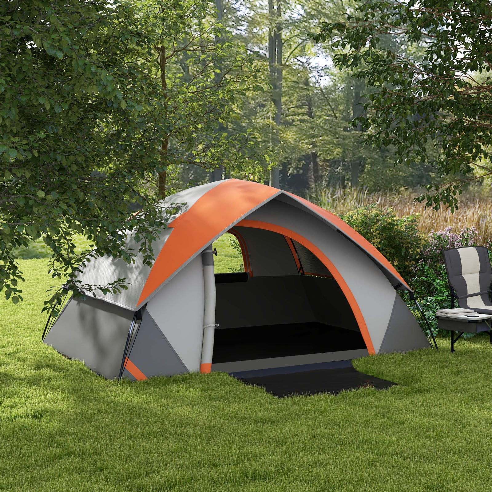 2 Man Camping Tent W/ Sewn-in Groundsheet, 3000mm Waterproof | Multi Colour