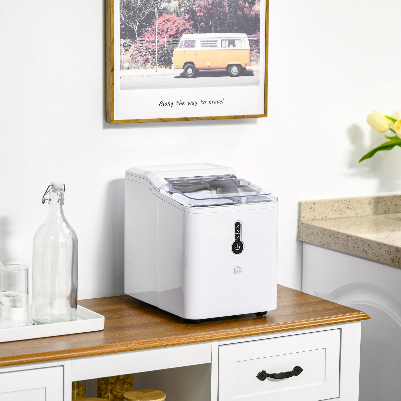 12kg Ice Maker Machine With Basket White