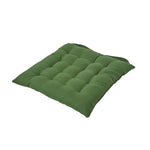 100% Cotton Seat Pads Plain Chair Cushions For Dining Room, Kitchen, Or Outdoor Garden Use | Set-of-1 | Dark Olive