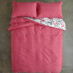 Bows Print Easycare Duvet Cover Set – 200tc Cotton Rich Soft Bedding | Double | Pink