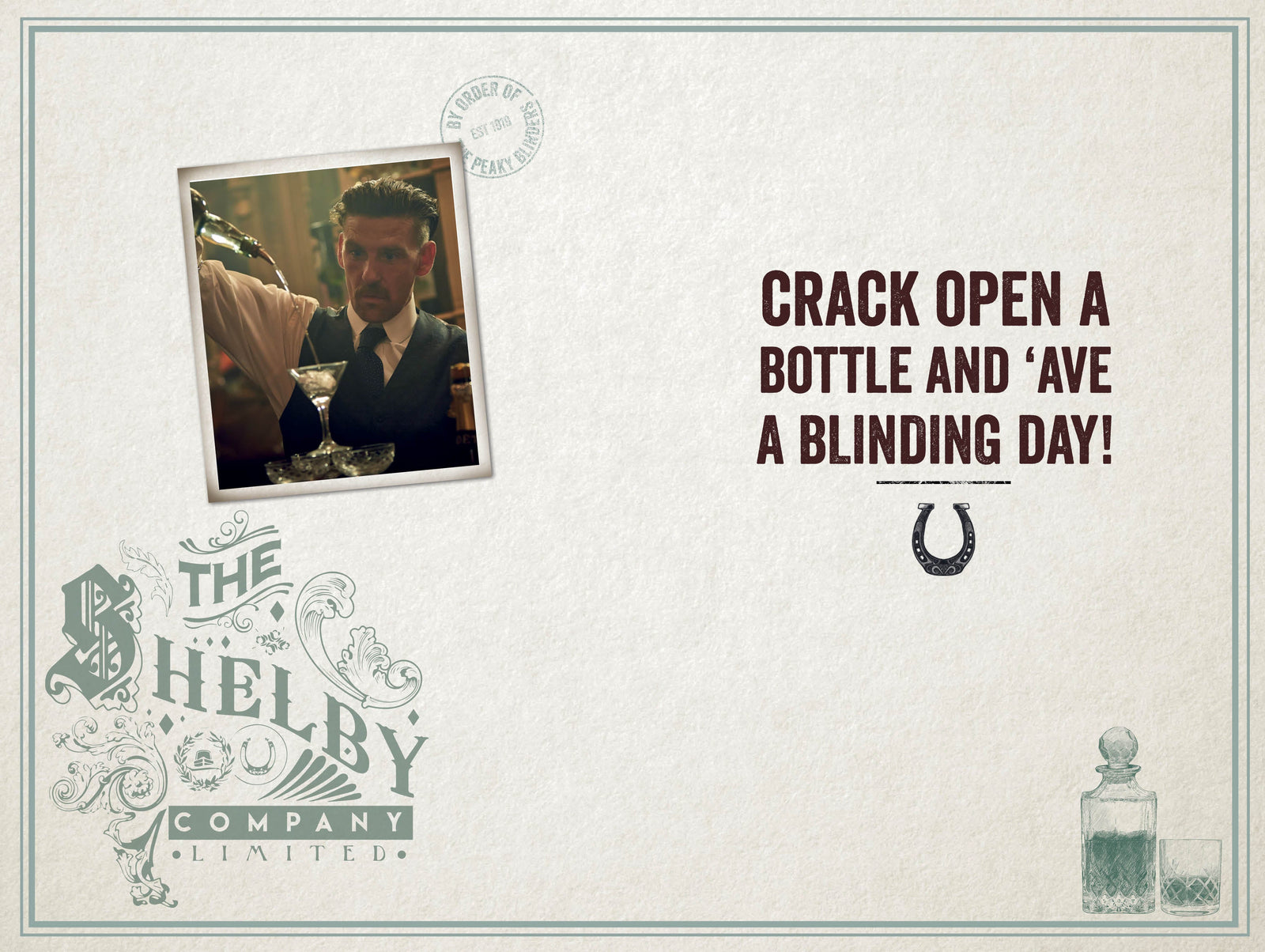 Peaky Blinders Birthday Card With Detachable Coaster Official Product