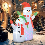 8ft Christmas Inflatable Snowman With Rotating Colorful Led