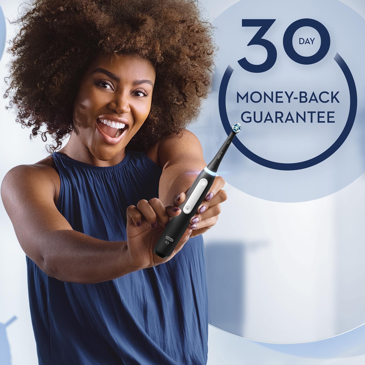 Io3 Electric Rechargeable Toothbrush With 3 Cleaning Modes, Matt Black