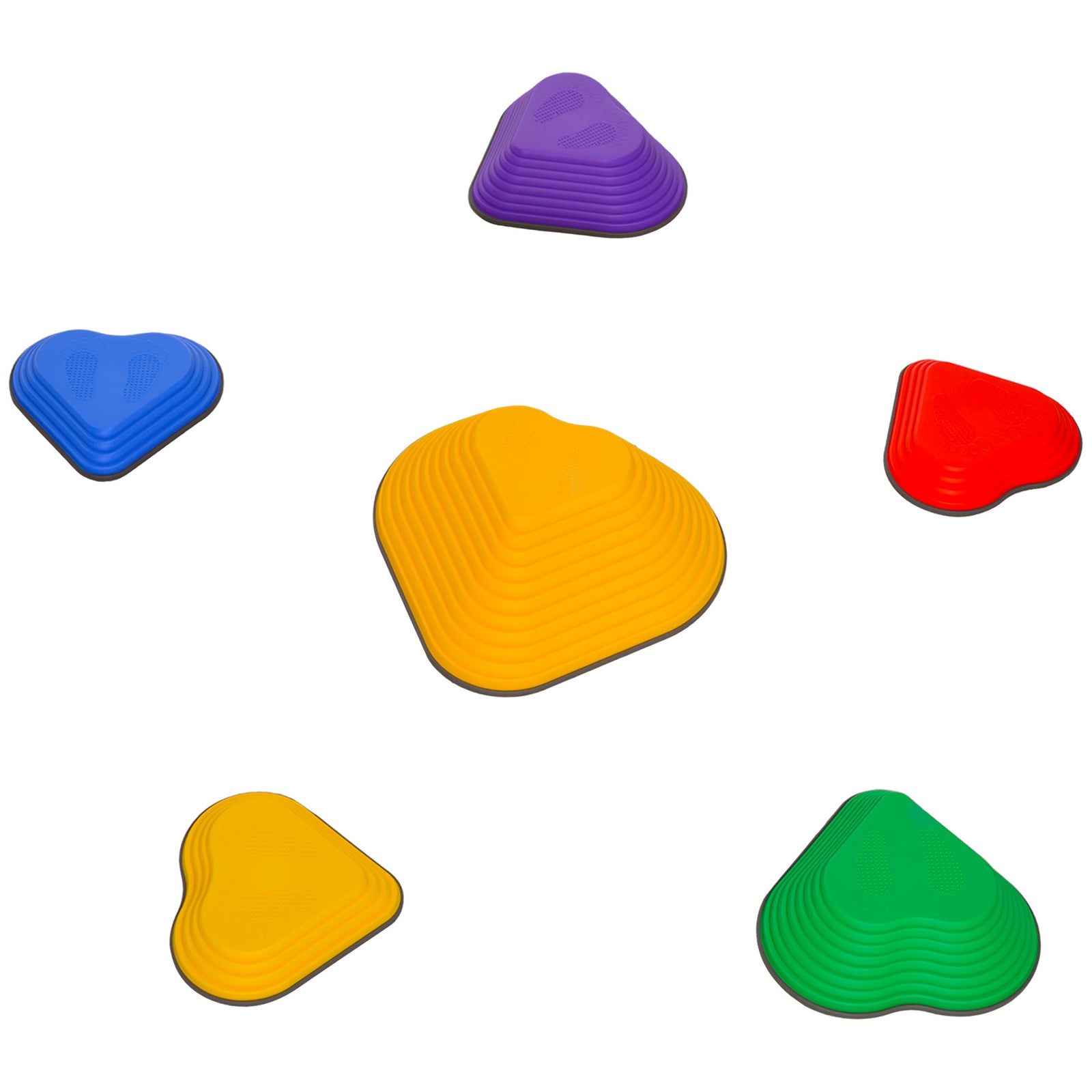 6pcs Kids Stepping Stones, Non-slip Stackable River Stones | Multi Colour
