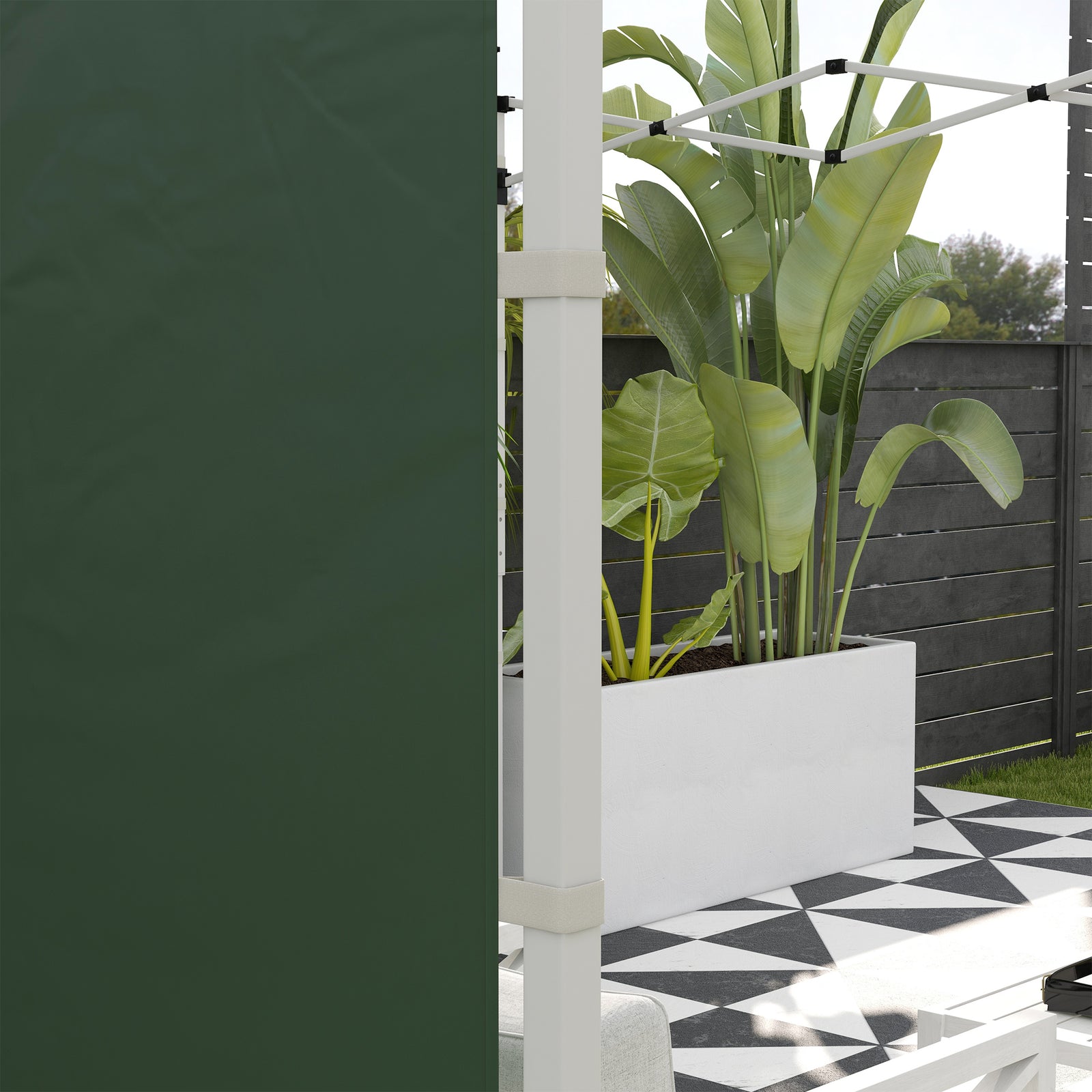 3x3(m) Or 3x6m Pop Up Gazebo Side Panels Replacement, 2 Pack | Green