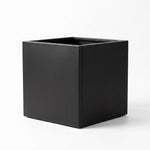 Nicoman Black Metal Cube Planter 50x50x50cm Galvanised Steel Outdoor & Indoor Plant Pot