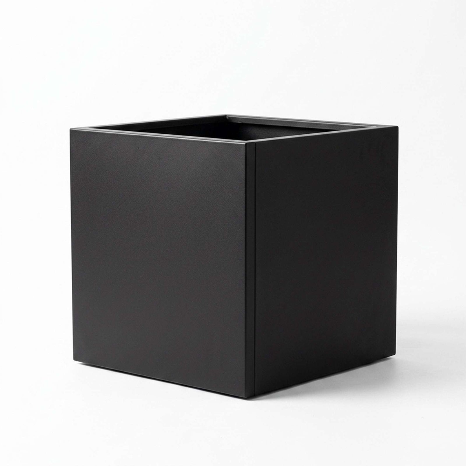 Nicoman Black Metal Cube Planter 50x50x50cm Galvanised Steel Outdoor & Indoor Plant Pot