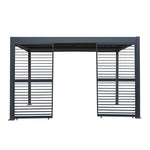 Aluminium Pergola With Anthracite Blinds & 2 Shutter Panels | 3m x 4m | Anthracite