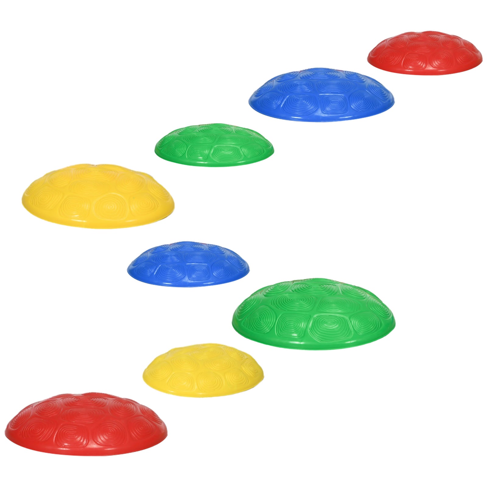 Balance River Stones (6-8 stones) W/ Non-slip Mats For Ages 3-8 Years | Large | Multi Colour