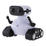 White Sqn-08 Remote Control Robot Toy With Led Lights And Interactive Features For Children