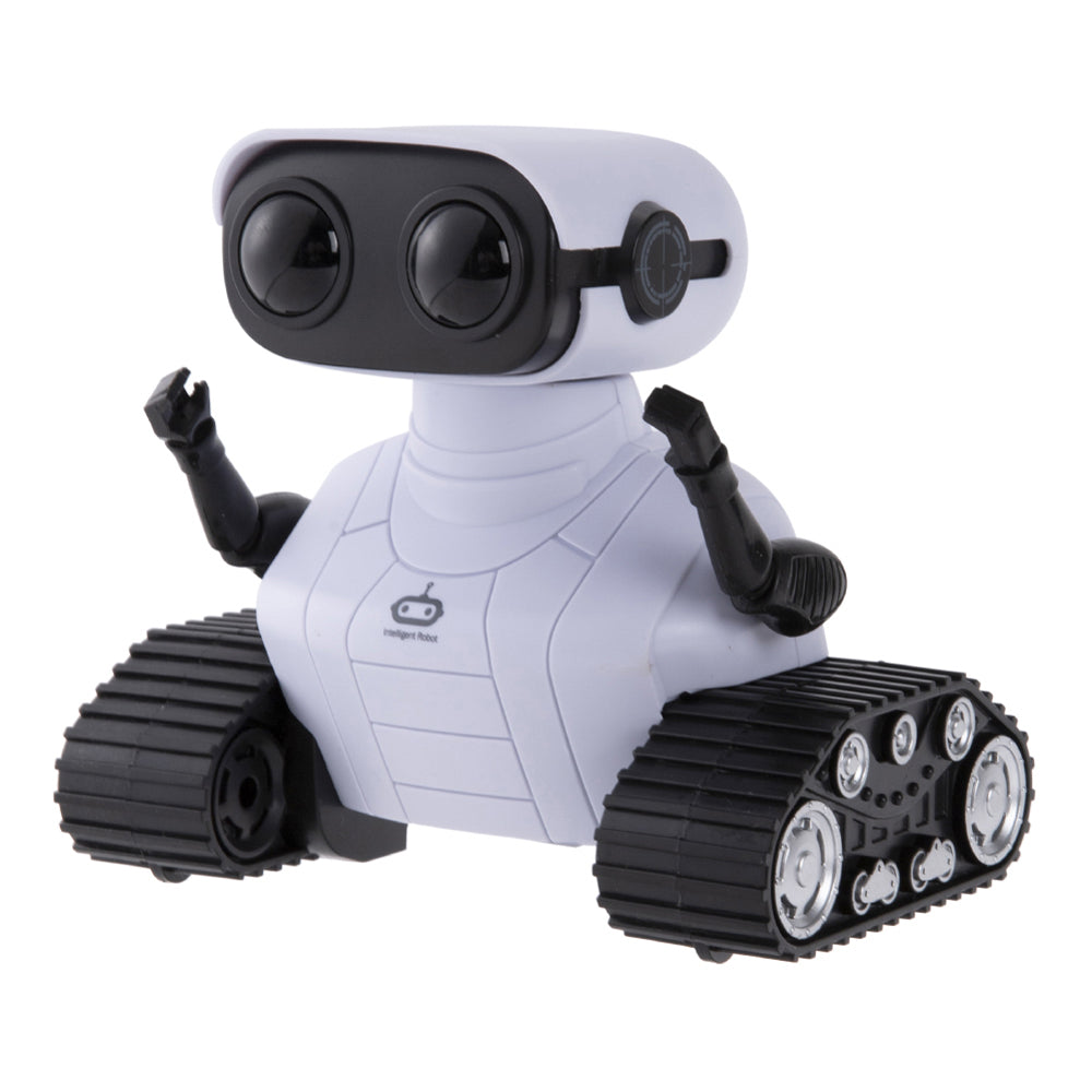 White Sqn-08 Remote Control Robot Toy With Led Lights And Interactive Features For Children