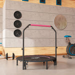 48foldable Mini Trampoline Fitness Trampoline Rebounder | Pink