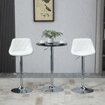 Adjustable Height Round Bar Table, Metal Base