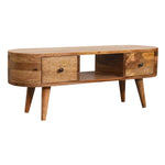 Solid Wood Mini Rounded Entertainment Unit