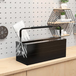3 Tier Toolbox With 5 Trays And Handle, 56cmx20cmx34cm | Black