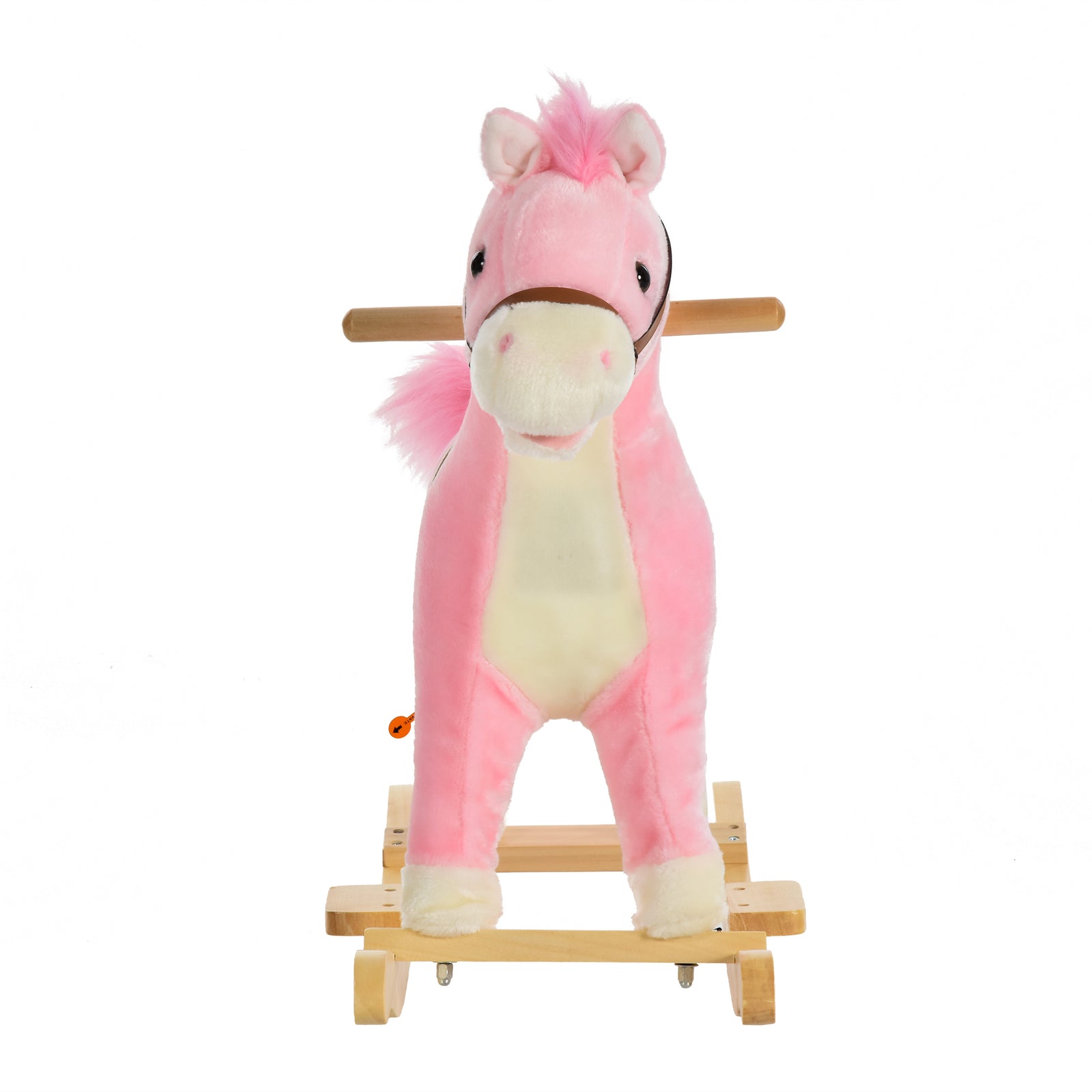 Kids Plush Rocking Horse W/ Moving Mouth Tail Sounds 18-36 Months | Pink