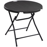 Foldable Garden Table For 4, Round Outdoor Dining