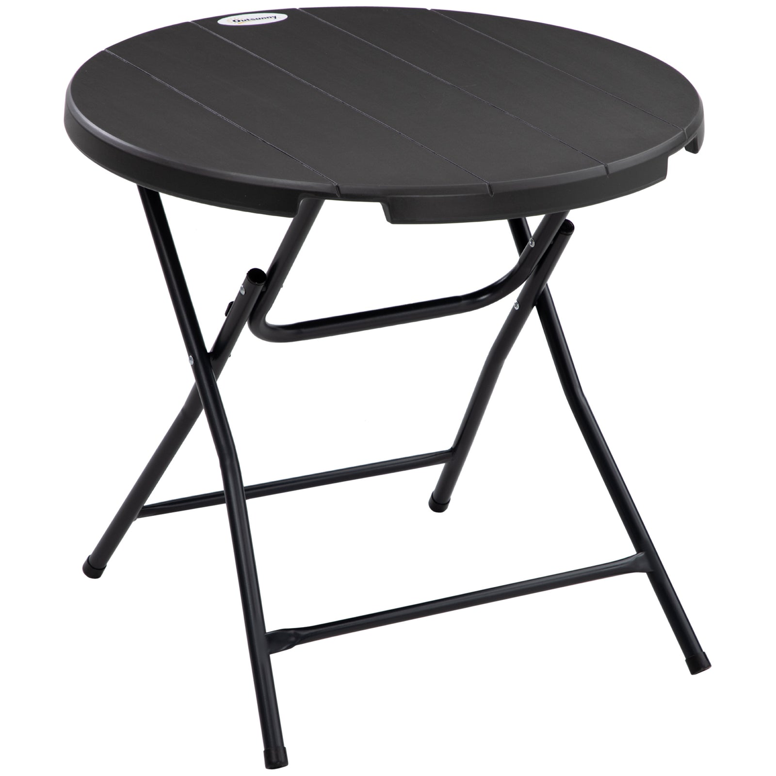 Foldable Garden Table For 4, Round Outdoor Dining