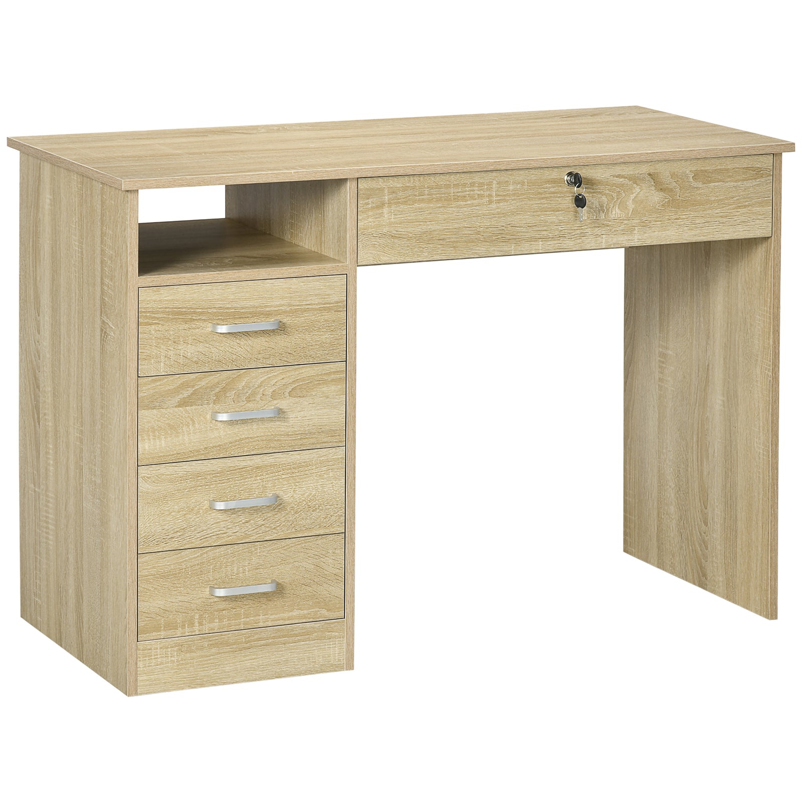 Computer Desk Writing Desk With Five Drawers For Home Office | Natura