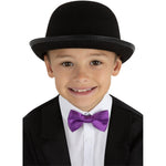 Kids Victorian Bowler Hat, Black