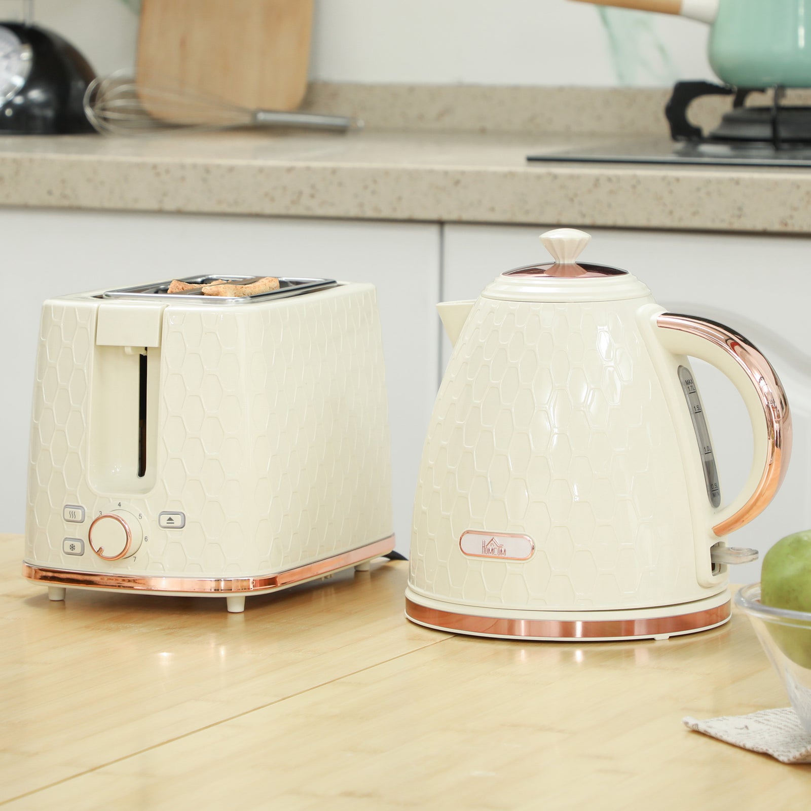 Kettle & 2 Slice Toaster | Beige