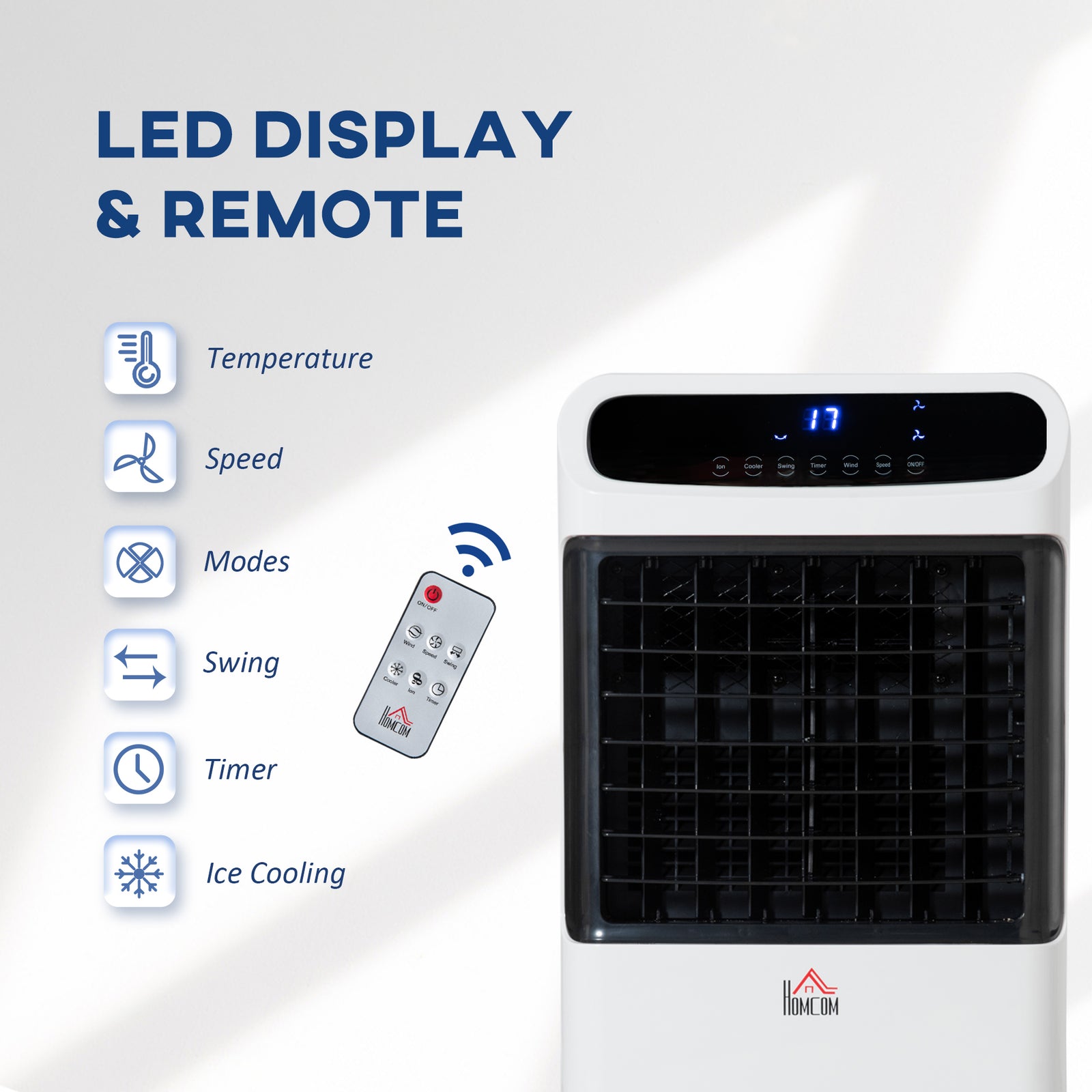 Mobile Air Cooler, Evaporative Ice Cooling Fan Humidifier