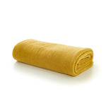 Snuggle Touch Solid Colour Fleece Throw – 140x180cm – Super Soft Plain Blanket | 140cm x 180cm | Yellow