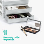 3 Drawer Small Desk Organiser - Grey