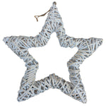 Wicker White Wash Open Star